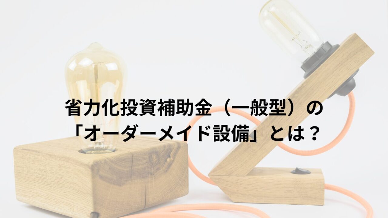 省力化投資補助金(一般型)の「オーダーメイド設備」とは?汎用設備との違い・採択される具体例とNG事例を徹底解説