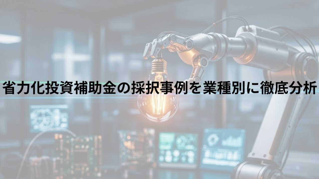 省力化投資補助金の採択事例を業種別に徹底分析